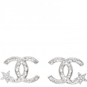 CHANEL CC Crystal Starfall Stud Earrings